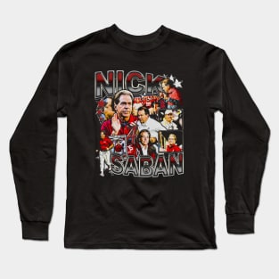 Nick Saban College Vintage Bootleg Long Sleeve T-Shirt